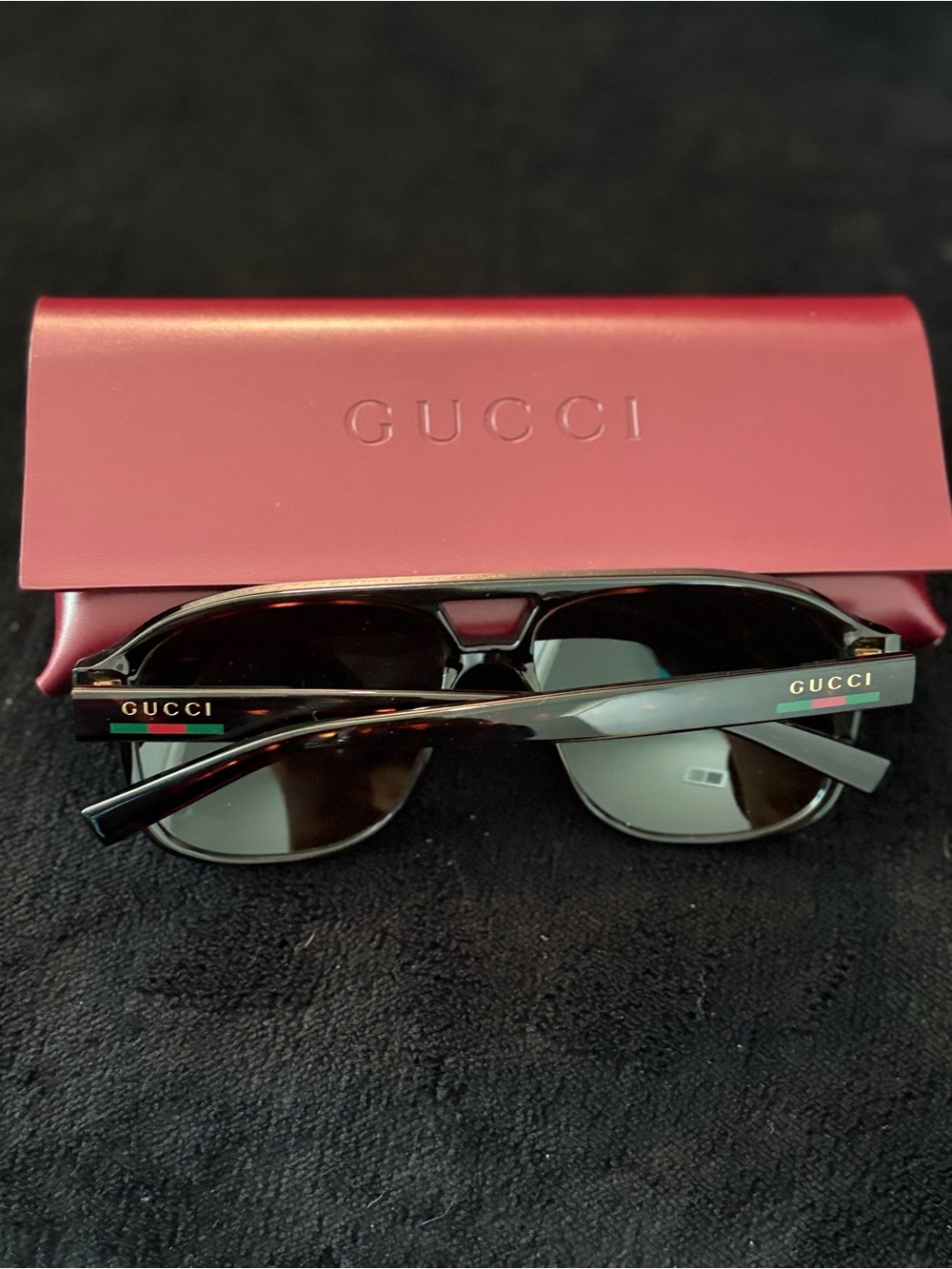 Gucci Men’s Black Sunglasses with Grey Lenses unisex - Picture 9 of 11